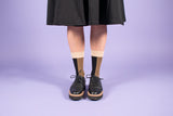 Compression crew socks cotton, black and brown