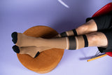 Compression stockings class 2, brown and black
