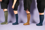 Compression stockings cotton, Mustard stripes