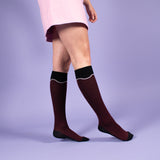 Compression stockings bamboo, bordeaux, Wave