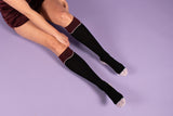 Compression stockings bamboo, black, Wave