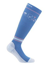 COMPRESSION STOCKINGS FOR SPORT, SUPCARE DRIRELEASE, BLUE HONEYCOMP MOTIF