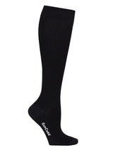 Compression Stockings Bamboo, Black Rib