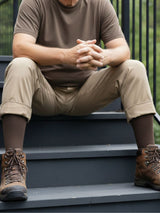 Compression Stockings Bamboo, Brown Rib