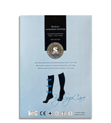 COMPRESSION STOCKINGS BAMBOO, BLUE GREY WITH AIRPLANE