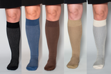 Giftbox 5 Pairs Compression Stockings Bamboo, Rib Weave, EARTH