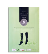 Medical Compression Stockings Class 2, Off White with Butterflies