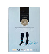 Compression Stockings Cotton, lilac with dots and swallows