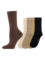 Bamboo socks, 5 pack, earthy colours mix