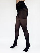 Nylon compression tights, 70 denier, black