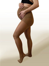 Maternity compression tights with microfiber, 140 denier, soleil