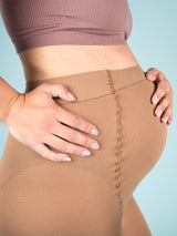 Maternity compression tights with microfiber, 140 denier, soleil