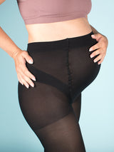 Maternity compression leggings with microfiber, 140 denier, black