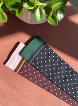 Meryl Skinlife compression stockings, black with white dots