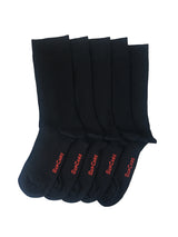 Bamboo socks, 5 pack, plain black