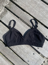 Soft bra, organic cotton, black