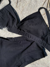 Soft bra, organic cotton, black