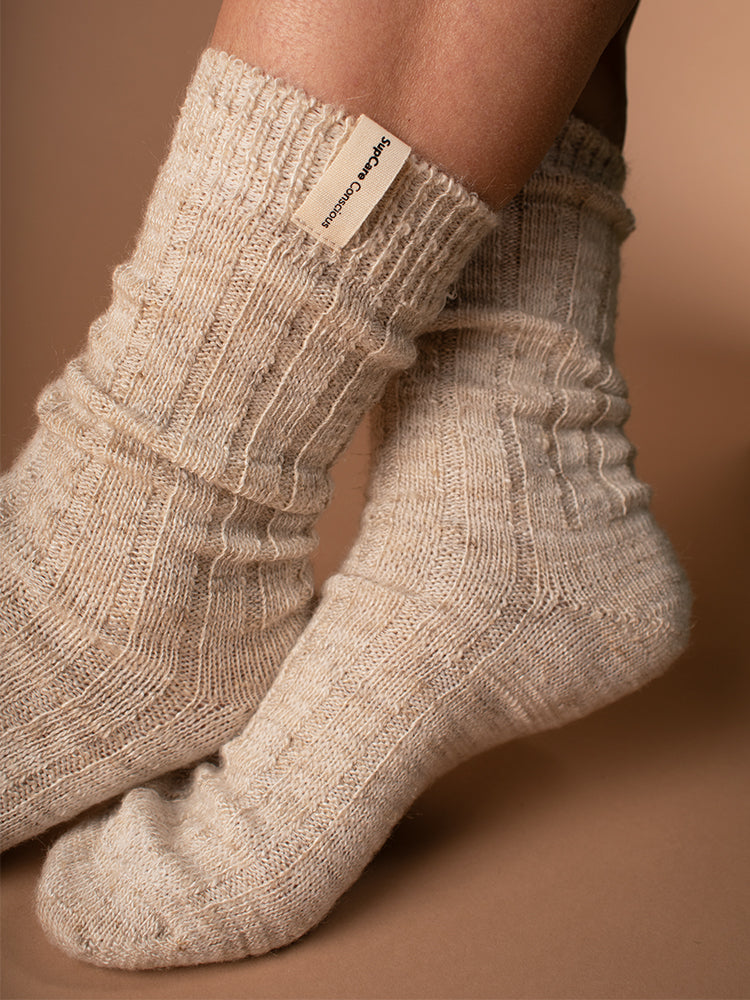 Recycled linen socks, 2 pairs – SupCare