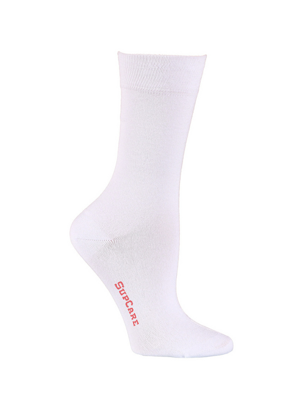 Bamboo Socks without Compression, 5 Pairs, White