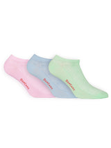 Bamboo ankle socks, 3 pairs, pastel, Marocco pattern