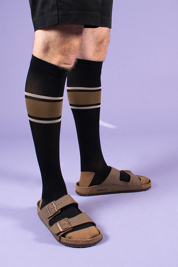 Medical compression tights with open toe, 140 denier, black – SupCare