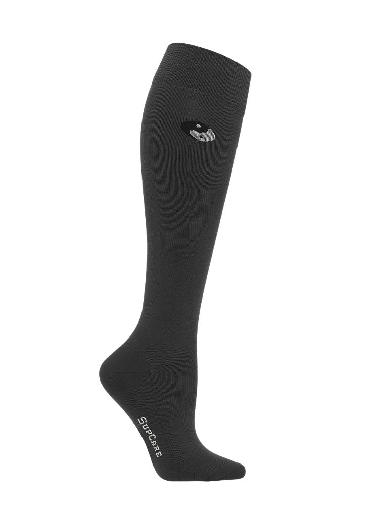 COMPRESSION STOCKINGS, WOOL AND COTTON, GREY YINYANG