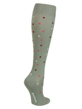 Compression Stockings Bamboo, Green with Dots