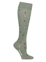 Compression Stockings Bamboo, Green with Dots