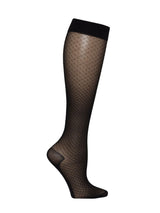 SupCare Nylon Compression Stockings, Black with Diamond Pattern