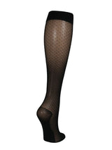 SupCare Nylon Compression Stockings, Black with Diamond Pattern