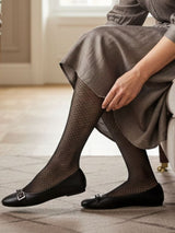 SupCare Nylon Compression Stockings, Black with Diamond Pattern