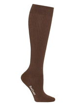 Compression Stockings Bamboo, Brown Rib