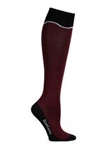 Compression stockings bamboo, bordeaux, Wave