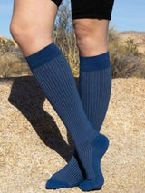 Giftbox 5 Pairs Compression Stockings Bamboo, Rib Weave, EARTH