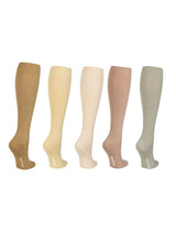SupCare Giftbox 5 Pairs Compression Stockings Bamboo, Rib Weave, DUSTY