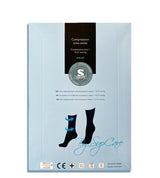 Compression Crew Socks Bamboo, Navy Blue