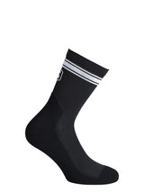 Sports compression crew socks with SoftAir, black