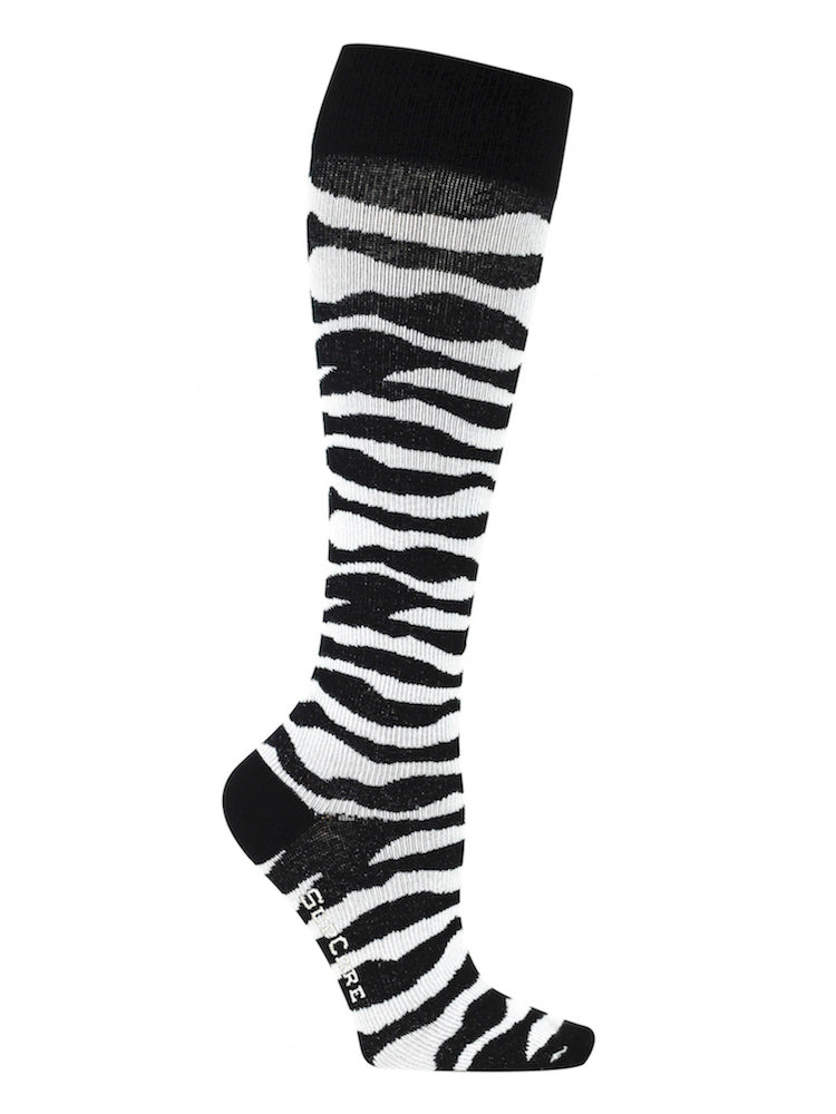 Cotton compression stockings, zebra stripes