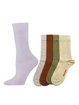 Bamboo socks, 5 pack, pastel colours mix