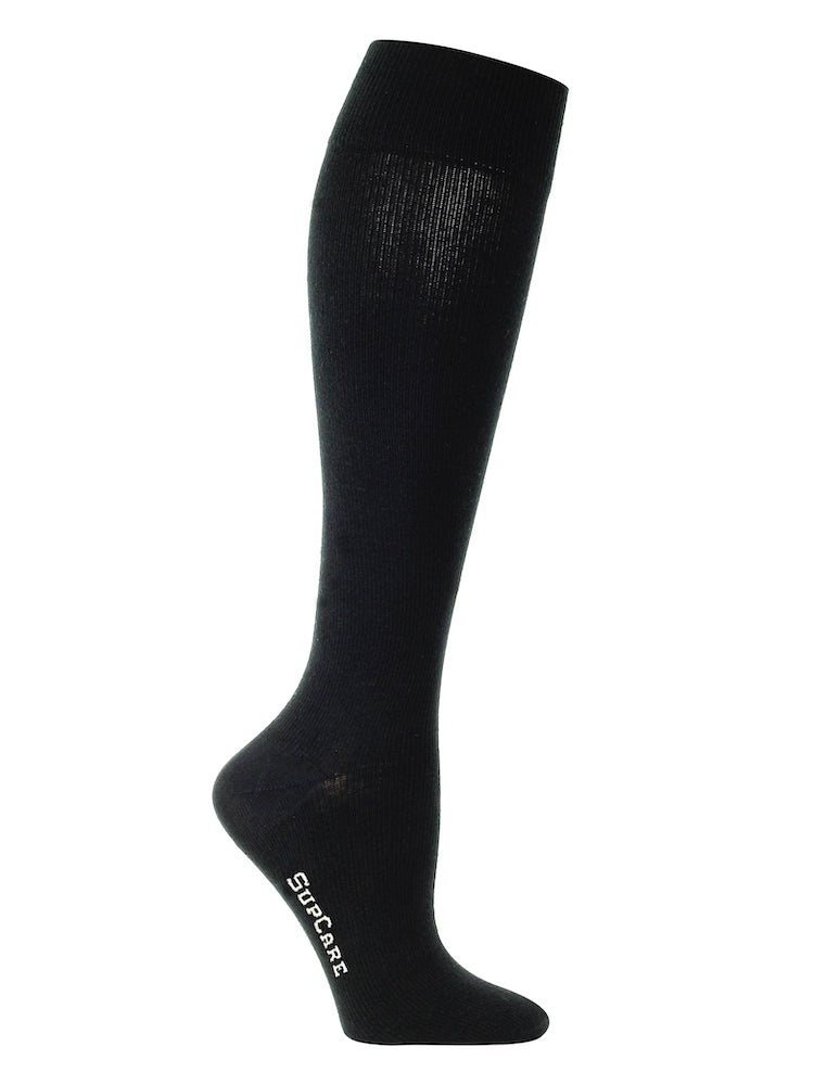 Cotton compression stockings, black