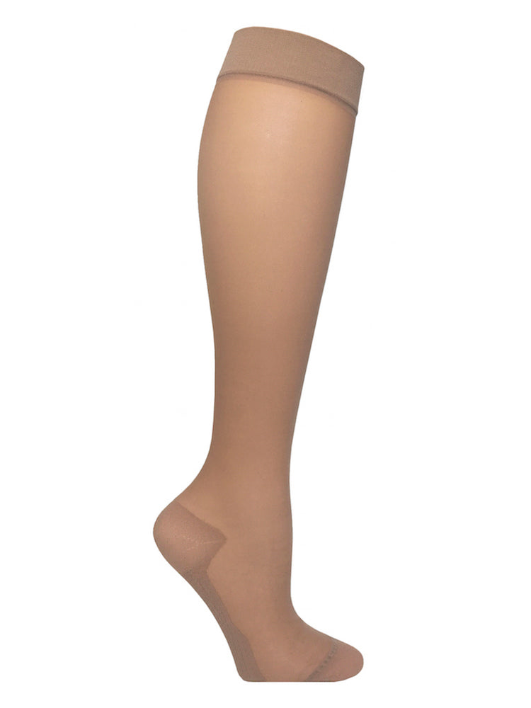 Medical nylon compression stockings, 140 denier, soleil