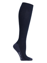 Bamboo compression stockings, wide leg, navy blue