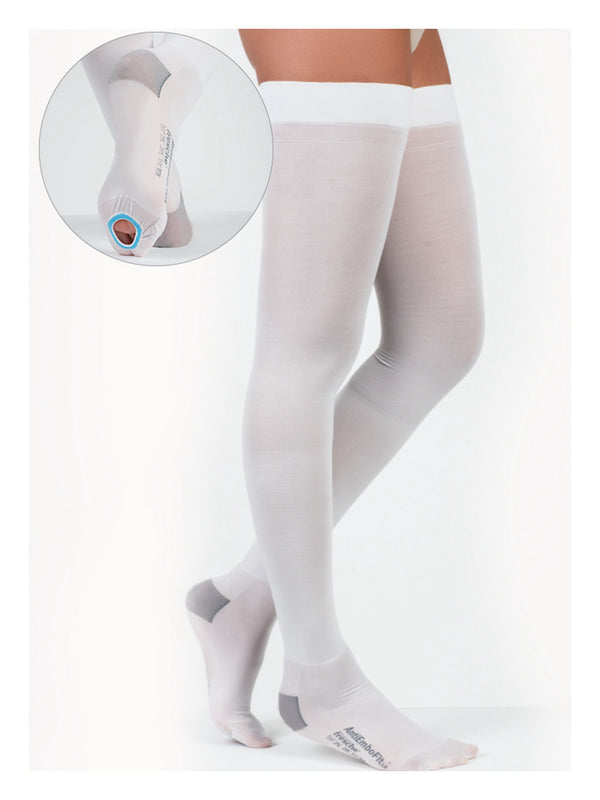 Anti-emboli stay-up stockings, TED, white