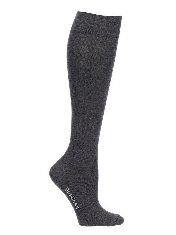 Wool compression stockings, dark grey