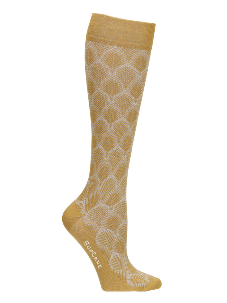 Bamboo compression stockings, yellow leaves