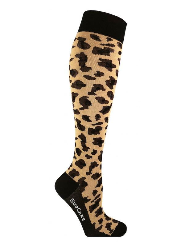 Cotton compression stockings, leopard