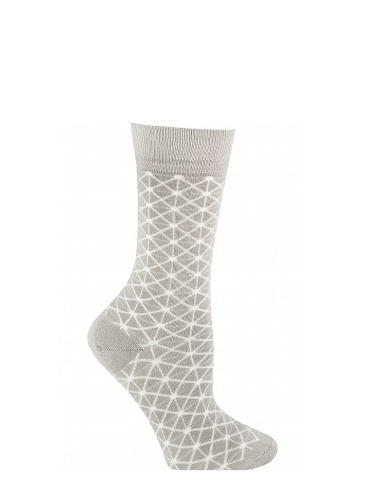Bamboo socks, light grey retro