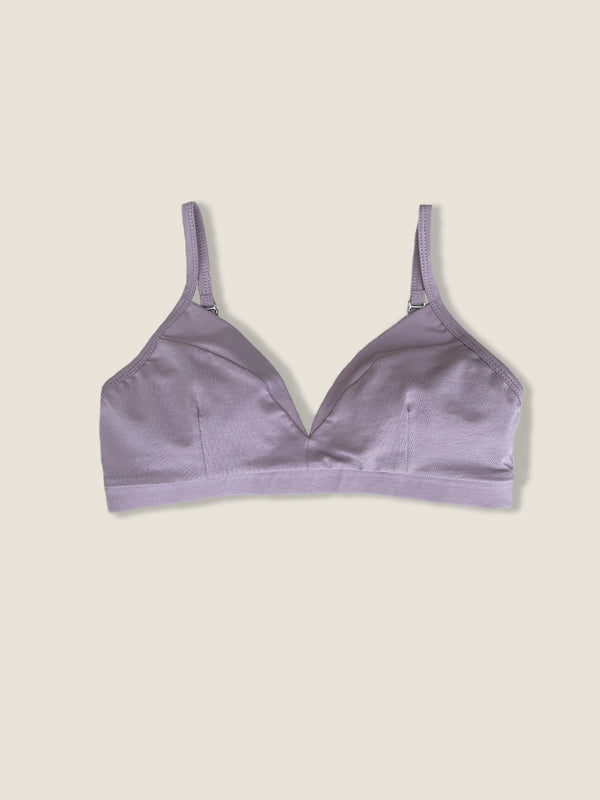 Soft bra, organic cotton, lilac